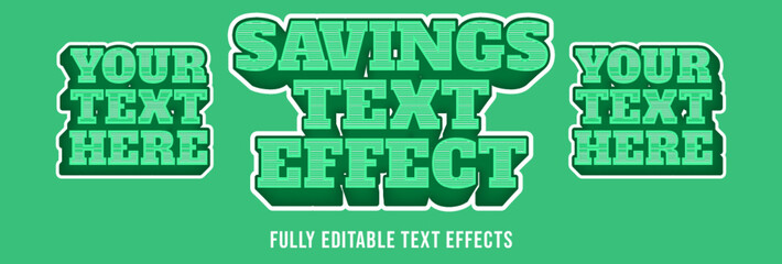 Savings Text Effect