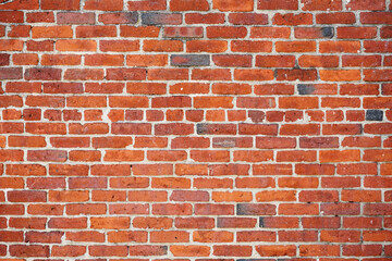 facade view of old brick wall background