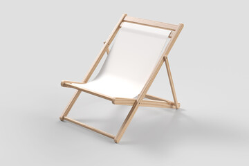 Beach chair mockup. 3d illustration - obrazy, fototapety, plakaty