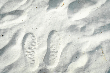 footprint of shoe in sand