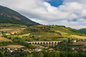 Landscape  near Compeyre, Midi-Pyrenees, Departement Aveyron, France
