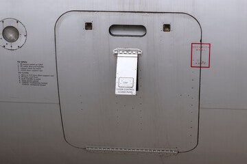 Close Up Door Control From A Fokker 100 Plane At Schiphol Airport The Netherlands 26-5-2022