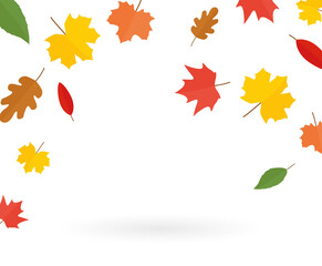 falling colorful autumn leavest- vector illustration