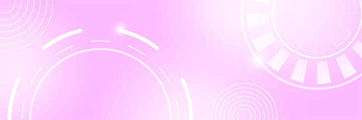 Pink technology digital banner design. Design modern luxury futuristic technology background. Game tech wide banner vector illustration. Hi tech digital communication. Abstract tech background.