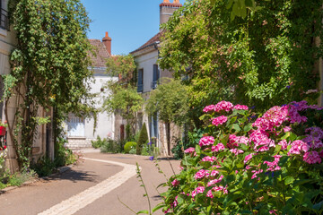 Chedigny in the Loire Valley, France. The village has been turned into a giant garden and is known as a garden village or 'Remarkable Garden'. 