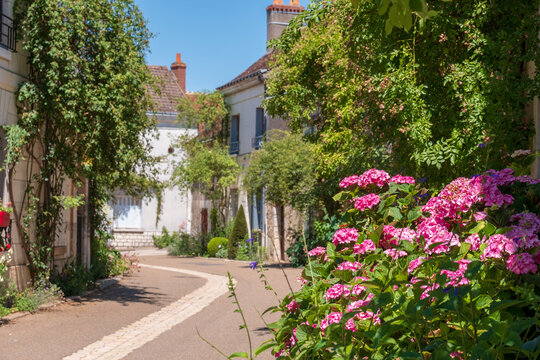 Chedigny in the Loire Valley, France. The village has been turned into a giant garden and is known as a garden village or 'Remarkable Garden'. 