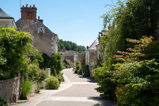 Chedigny in the Loire Valley, France. The village has been turned into a giant garden and is known as a garden village or 'Remarkable Garden'. 