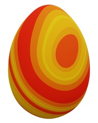 Easter egg icon. 3d rendering.	