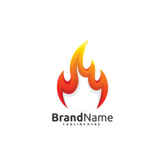 burn fire vector logo icon, fire icon logo