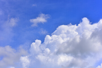 Fototapeta na wymiar Beautiful sky. Cumulonimbus cloud and cirrus cloud