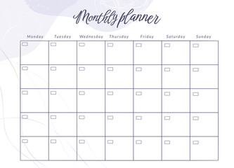 Printable planner template