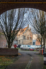 autumn street hous europe town