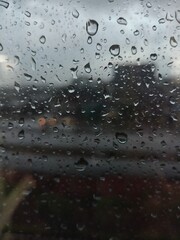 water drops on window