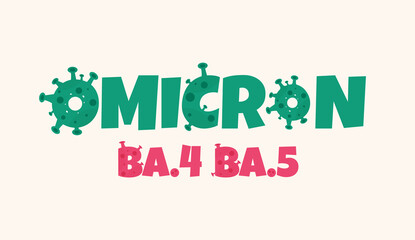 New variant omicron coronavirus text design.