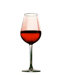 isolate glass of red wine