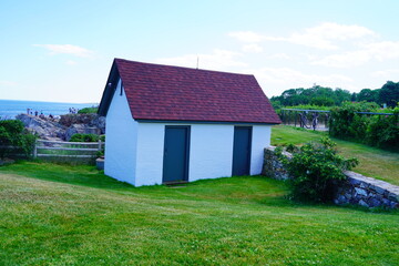 Fototapeta na wymiar The Portland Lighthouse in Cape Elizabeth, Maine, USA