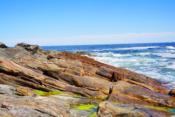 Fototapeta na wymiar Atlantic ocean beach in the state of Maine, USA