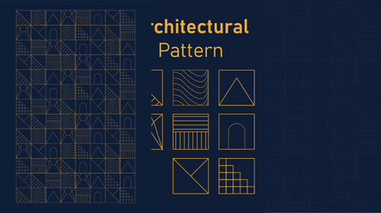 Architecture Pattern and Corporate Identity icon set