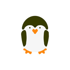  penguin cartoon isolated on white background