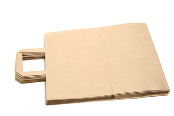 Paper bag, grocery bag on a white background, isolate.