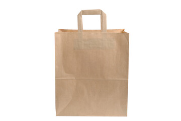Paper bag, grocery bag on a white background, isolate.