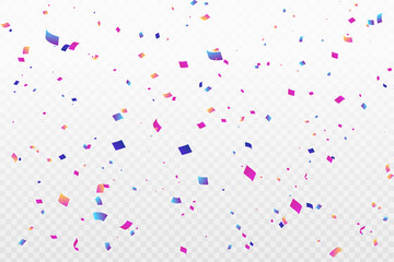 Celebration background template with confetti Colorful ribbons. luxury greeting rich card. - obrazy, fototapety, plakaty