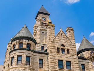 Fototapeta na wymiar Exterior view of the Wichita-Sedgwick County Historical Museum