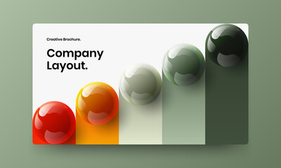Modern 3D balls corporate identity illustration. Isolated flyer design vector concept.