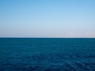 Deep blue sea horizon