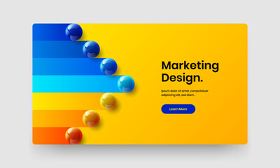 Original corporate identity design vector illustration. Fresh realistic balls handbill layout.