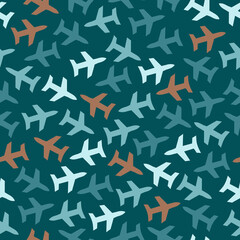Seamless pattern of intersecting planes on a dark background. Vector illustration