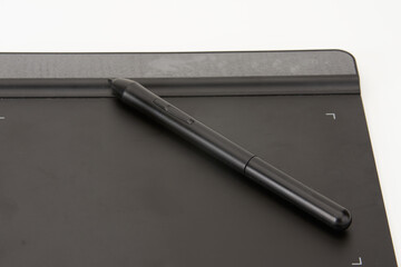 graphic tablet closeup isolated on white