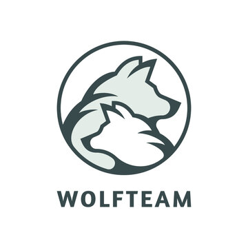 wolf team logo design