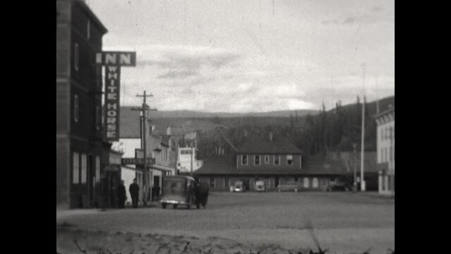 Main Street in Whitehorse, Canada 1937 - Looking down Main Street in Whitehorse, Canada, in the Yukon Territory, in 1937.