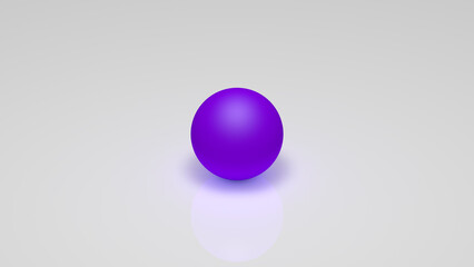 3d rendering, a violet sphere on a white background