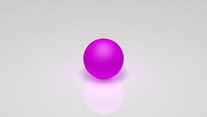 3d rendering, a pink sphere on a white background