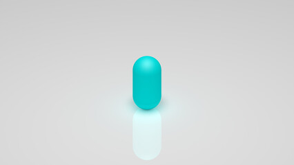 3d rendering, a birch capsule on a white background