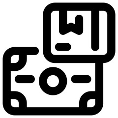 Cash Payment Icon Line Style