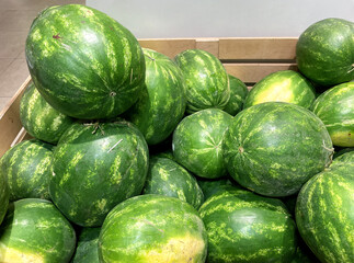 buying watermelon at the market