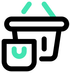 Shopping Basket Icon Dual Tone Style