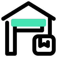 Obraz premium Warehouse Icon Dual Tone Style