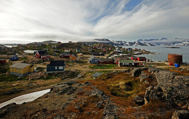 The village of Kulusuk, on the east coast of Greenland