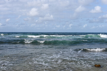 Facing the Atlantic Ocean on the East Coast of Barbados