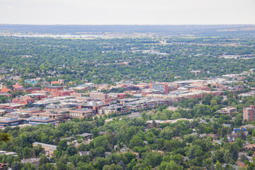 Fototapeta na wymiar Aerial view of the Boulder cityscape