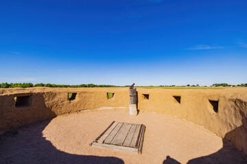 Sunny view of the Bent's Old Fort National Historic Site