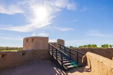 Sunny view of the Bent's Old Fort National Historic Site