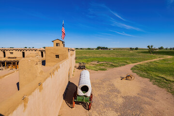 Sunny view of the Bent's Old Fort National Historic Site