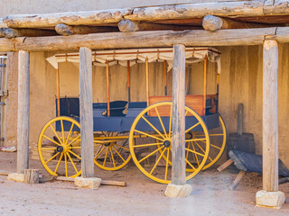 Obraz premium Sunny view of the Bent's Old Fort National Historic Site