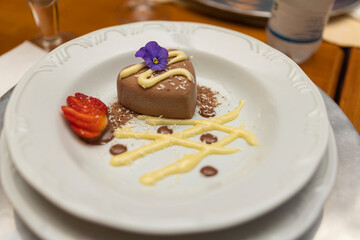 Heart-shaped dessert with syrup, Bento Gonçalves, RS, Brazil