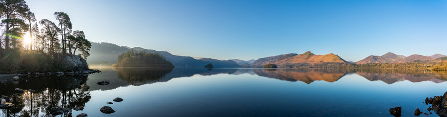 Derwentwater lake panorama in Lake District, Cumbria. England